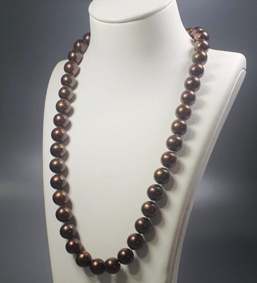 ٍٍSouth Sea Natural Brown AA Pearl Necklace